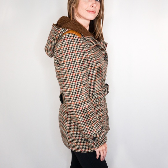 PRADA Houndstooth Wool Belted Winter Coat - Picture 2 of 8